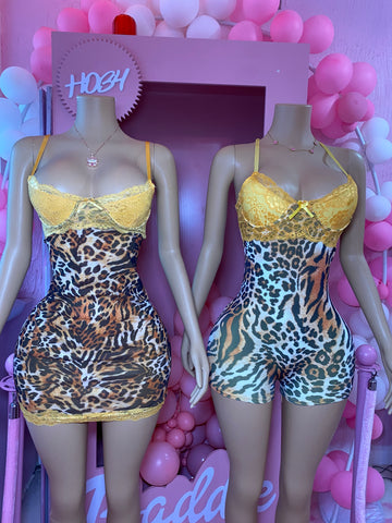 Yellow leopard Shorts