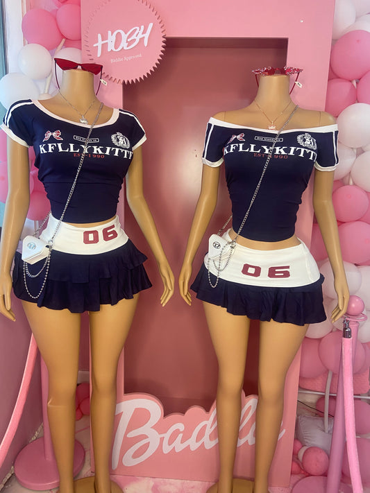 2 Piece Navy Skort Set